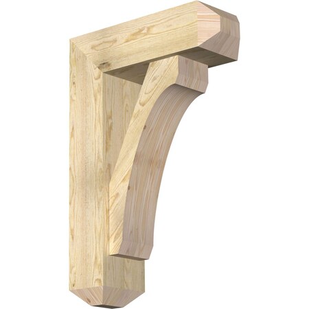Ekena Millwork Legacy Craftsman Rough Sawn Bracket w/ Offset Brace, Douglas Fir, 8"W x 24"D x 36"H BKT0806X24X36LEC04RDF